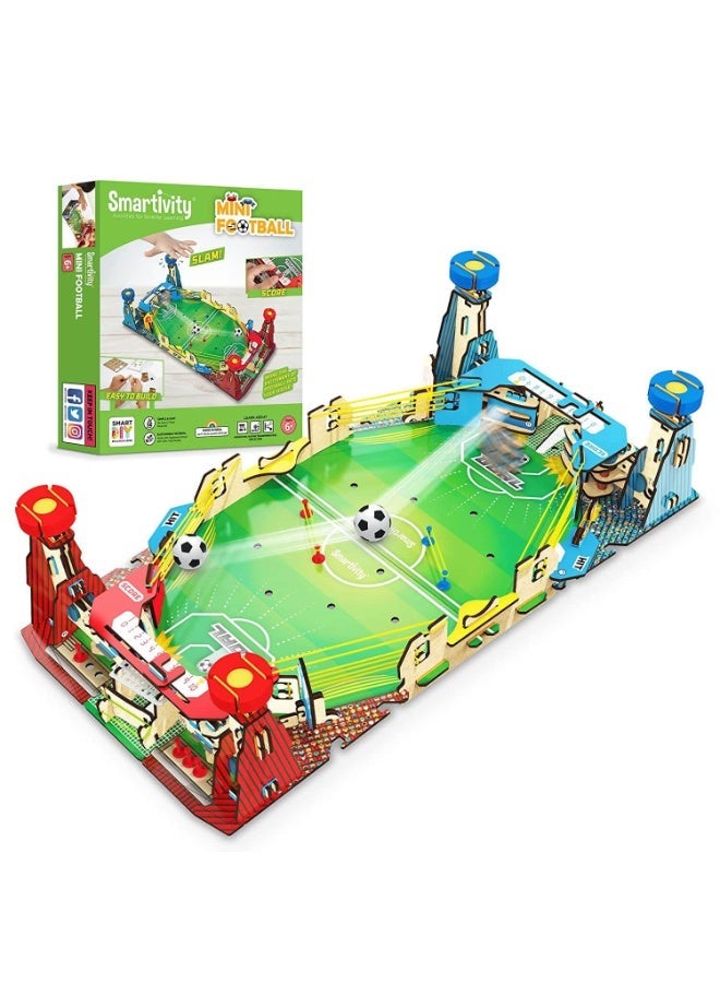 سمارتيفيتي لعبة كرة قدم مصغرة ذكية يمكنك صنعها بنفسك، لعبة تعليمية ممتعة للأطفال من عمر 8 إلى 14 عامًا، لعبة للأولاد والبنات من 8 إلى 14 عامًا، لعبة علمية، لعبة أنشطة تعليمية، صنع في الهند - Image 1